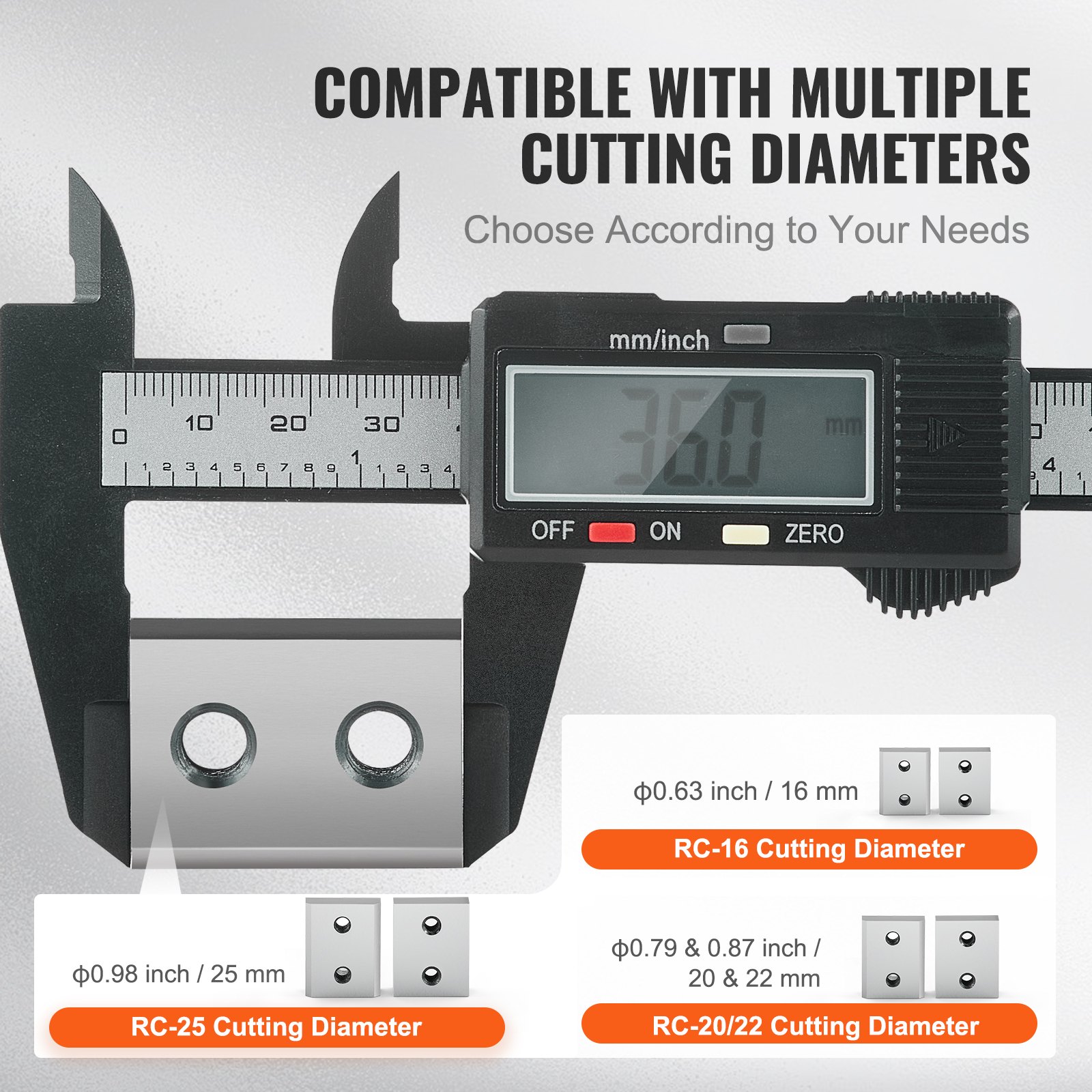 VEVOR Electric Rebar Cutter Blade, 6 PCS 25mm(1 inch) Cutting Diameter, HRC58-60 Hard Hydraulic Rebar Blade Replacement Jaw Blades with 12 Hexagon Screw and 12 Spring Washer, for Model RC-25