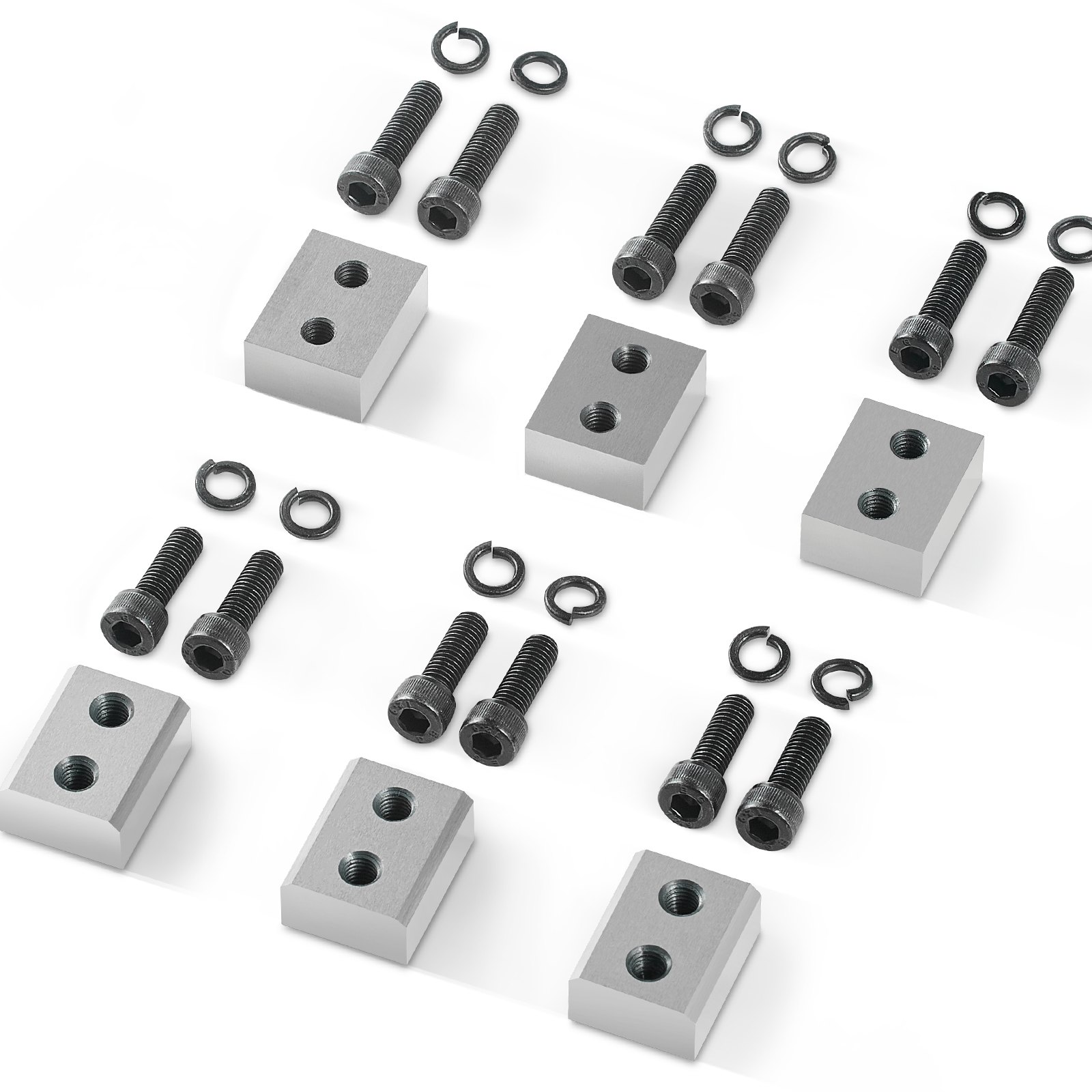 VEVOR Electric Rebar Cutter Blade, 6 PCS 25mm(1 inch) Cutting Diameter, HRC58-60 Hard Hydraulic Rebar Blade Replacement Jaw Blades with 12 Hexagon Screw and 12 Spring Washer, for Model RC-25