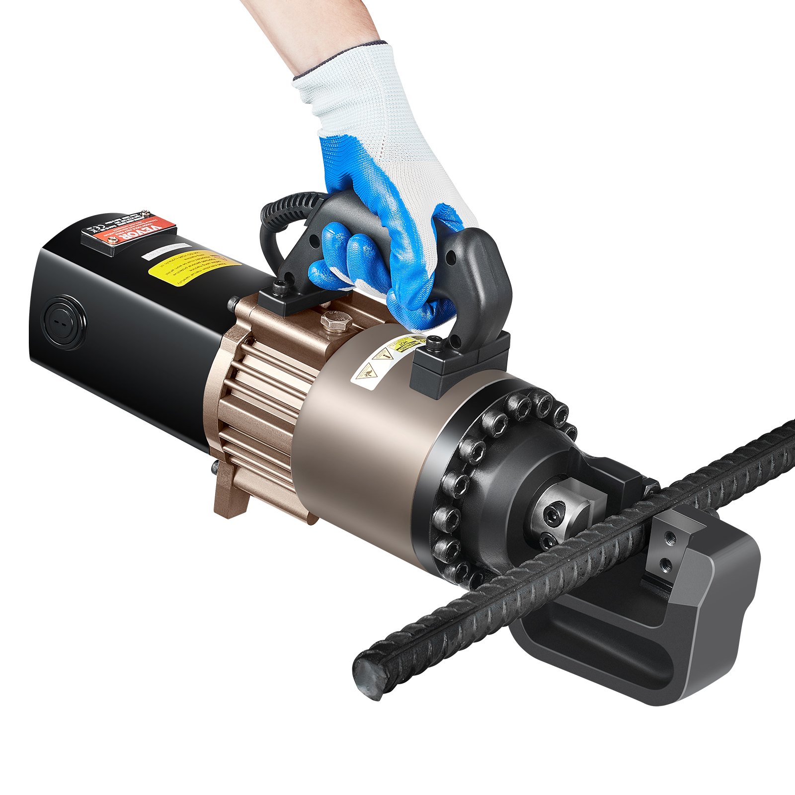 VEVOR Electric Hydraulic Rebar Cutter, 2000W Portable Rebar Cutter, Cutting up to 1.1 Inch (5-28mm) Rebar within 4 Seconds, High Power Steel Rebar Cutter with Oil Can Rich Accessories,Black BC-300