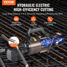 VEVOR 2300W Electric Hydraulic Rebar Cutter Cutting up to 1.26 Inch 5-32mm