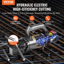 VEVOR 1000W Electric Hydraulic Rebar Cutter Cutting up to 3/4 Inch #6 4-20mm