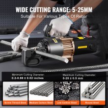 VEVOR 2000W Electric Hydraulic Rebar Cutter Cutting up to 1 Inch #8 4-25mm