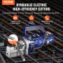 VEVOR 1350W elektrická hydraulická rezačka výstuže do 7/8 palca #7 (4-22 mm) výstuže