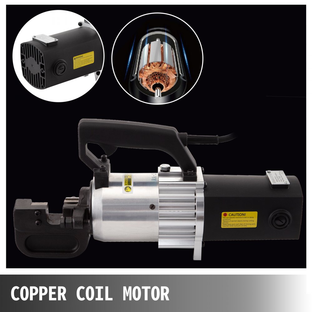 VEVOR Portable Rebar Cutter Electric Hydraulic 6- 25mm Steel Rod Bar Cutting