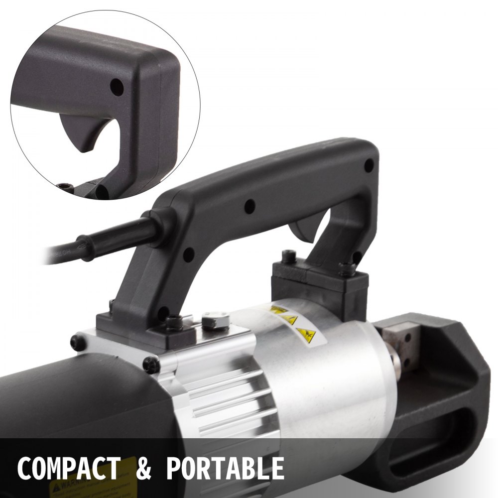 VEVOR Portable Rebar Cutter Electric Hydraulic 6- 25mm Steel Rod Bar Cutting