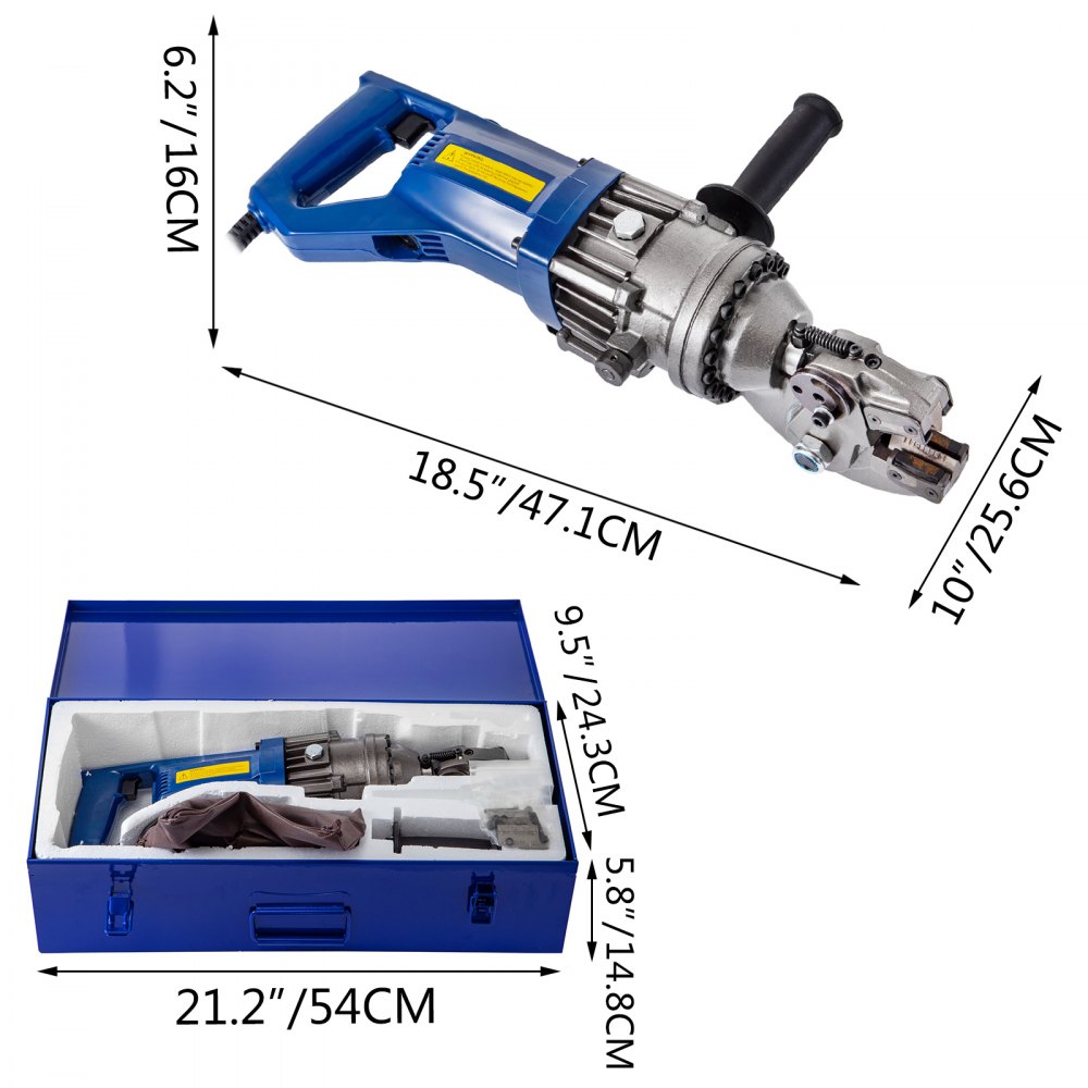 VEVOR Rebar Cutter 4-18mm Hydraulic Rebar Cutter Electric 4-5S L-shaped Wrench