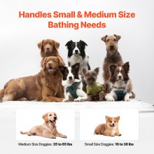 Foldable Dog Bathtub Elevated Grey Shower Station for Small & Medium Dogs & Cats