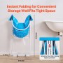 Foldable Dog Bathtub Elevated Light Blue Bathing Station for Small & Medium Pets