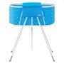 VEVOR Bañera portátil para perros, elevada y plegable, ahorra espacio y cuenta con drenaje rápido. Ideal para lavar y asear perros y gatos pequeños y medianos, tanto en interiores como en exteriores, color azul claro.