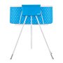 VEVOR Bañera portátil para perros, elevada y plegable, ahorra espacio y cuenta con drenaje rápido. Ideal para lavar y asear perros y gatos pequeños y medianos, tanto en interiores como en exteriores, color azul claro.