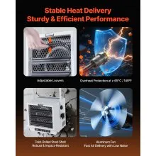 VEVOR Electric Garage Heater 4800W with Remote Control Ceiling for Workshop