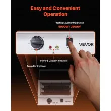 VEVOR Electric Garage Heater 5000Watt Ceiling Mount Low Noise for Workshop