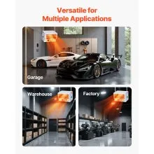 VEVOR Electric Garage Heater 5000Watt Ceiling Mount Low Noise for Workshop