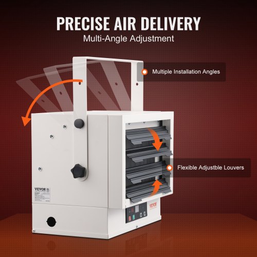 Forced Air 5000 Watt Electric Heater VEVOR Electric Garage Heater