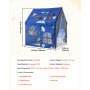 VEVOR Kids Play Tent PVC Frame Playhouse for Kids with Padded Mat Blue, for Toddlers Girls Boys, Indoor & Outdoor, Reading Nook Nap Bed Tent, with Stars Lights, Carry Bag, Flag, Breathable Window