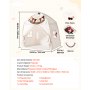 VEVOR Kids Play Tent Fiberglass Frame Playhouse for Kids Padded Mat Beige, for Toddlers Girls Boys, Indoor & Outdoor, Reading Nook Nap Bed Tent, with Stars Lights, Carry Bag, Flag, Breathable Window
