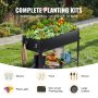 VEVOR Raised Garden Bed, 42.5 x 19.5 x 31.5 inch Galvanized Metal Planter Box, Elevated Outdoor Planting Boxes with Legs, for Growing Flowers/Vegetables/Herbs in Backyard/Garden/Patio/Balcony, Black