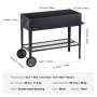 VEVOR Raised Garden Bed, 42.5 x 19.5 x 31.5 inch Galvanized Metal Planter Box, Elevated Outdoor Planting Boxes with Legs, for Growing Flowers/Vegetables/Herbs in Backyard/Garden/Patio/Balcony, Black