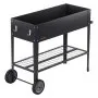 VEVOR Raised Garden Bed, 42.5 x 19.5 x 31.5 inch Galvanized Metal Planter Box, Elevated Outdoor Planting Boxes with Legs, for Growing Flowers/Vegetables/Herbs in Backyard/Garden/Patio/Balcony, Black