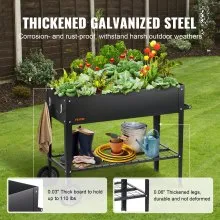 VEVOR Galvanized Raised Garden Bed Planter Box 42.5x19.5x31.5" Flower Vegetable
