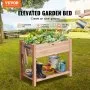 VEVOR Wooden Raised Garden Bed Planter Box 33.9x18.1x30" Flower Vegetable Herb
