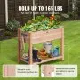 VEVOR Wooden Raised Garden Bed Planter Box 33.9x18.1x30" Flower Vegetable Herb