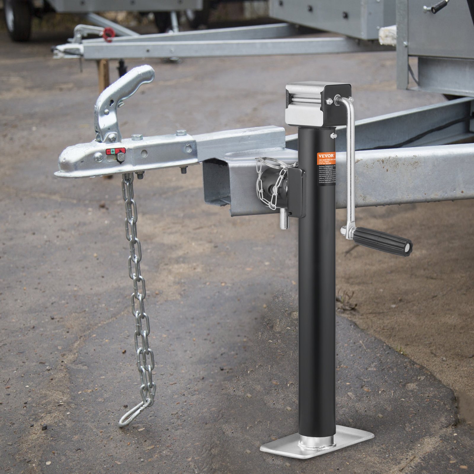 VEVOR Trailer Jack, Trailer Tongue Jack Welding-on 2268 kg Weight Capacity, Trailer Jack Stand with Handle for lifting RV Trailer, Horse Trailer, Utility Trailer, Yacht Trailer