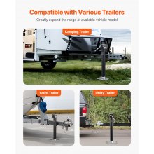 VEVOR Trailer Jack Weld-on Pipe Mount Swivel Trailer Jack 5000 lbs 15" Travel