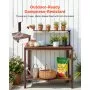 VEVOR Potting Bench Table, Outdoor Gardening Workstation with 36 x 20 in Wood Tabletop, Garden Planting Work Station with Storage Shelves, Hook for Outside Patio, Backyard, Brown