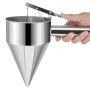 Dispensador de embudo de masa VEVOR Dispensador de masa de gofres de acero inoxidable Dispensador de panqueques de acero para masa con asa y estante Dispensador de masa de panqueques Ideal para cupcakes, Takoyaki o cualquier producto horneado