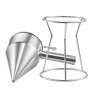 Dispensador de embudo de masa VEVOR Dispensador de masa de gofres de acero inoxidable Dispensador de panqueques de acero para masa con asa y estante Dispensador de masa de panqueques Ideal para cupcakes, Takoyaki o cualquier producto horneado