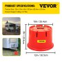 VEVOR Trailer Jack Block with Magnets, 6500 Capacity, 6-Pack HDPE RV and Camper Blocks, Stabilize Your RV, Trailer, Camper, Includes 6 Leveling Blocks, 6 Seat Cushions, and1 Clean Step