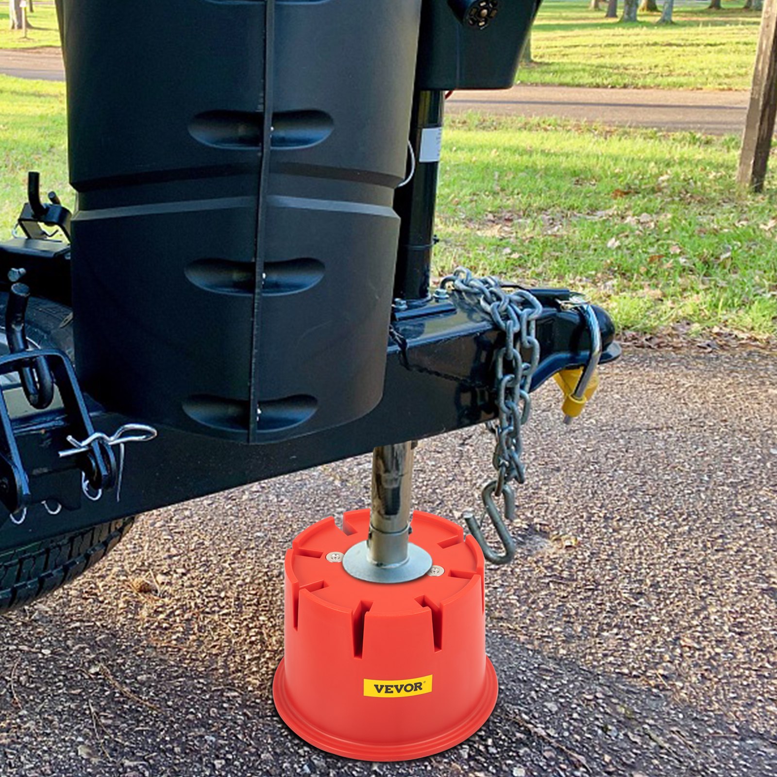 VEVOR Trailer Jack Block with Magnets, 6500 Capacity, 6-Pack HDPE RV and Camper Blocks, Stabilize Your RV, Trailer, Camper, Includes 6 Leveling Blocks, 6 Seat Cushions, and1 Clean Step