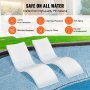 VEVOR pool-loungestole, sæt med 2 chaiselonger, indendørs pool & solhylde loungestole til vanddybder op til 9", fast i pools og flydende på vandet, alle pooltyper, solbadning og solterrasse