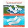VEVOR In-Pool Lounge Chairs, Set of 2 Chaise Lounger, Inside Pool Lounge Chairs for up to 5" Water Depths, Fixed in Pools & Floating on Water, Suitable for All Pool Types, Poolside & Sun Deck Tanning