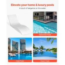 In-Pool Lounge Chairs 2 Pcs Chaise Lounger Inside Pool Sun Shelf Lounger