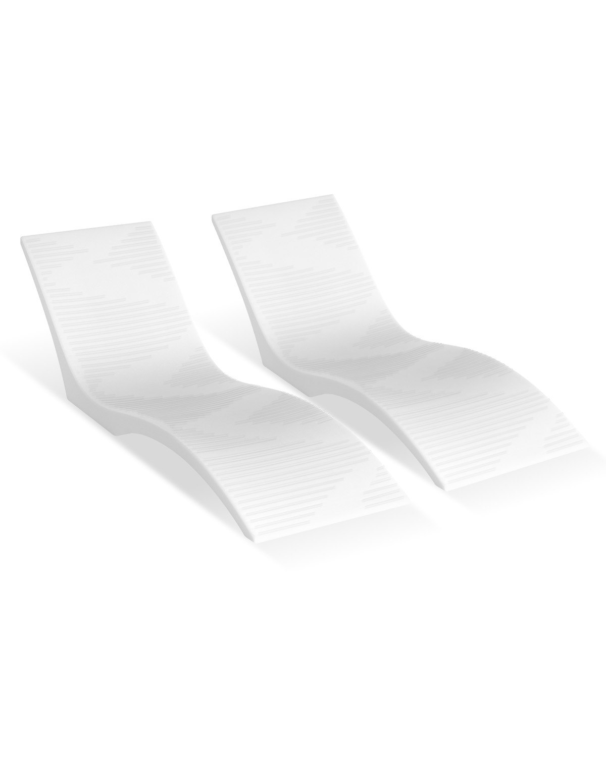VEVOR In-Pool Lounge Chairs, Set of 2 Chaise Lounger, Inside Pool Lounge Chairs for up to 5" Water Depths, Fixed in Pools & Floating on Water, Suitable for All Pool Types, Poolside & Sun Deck Tanning