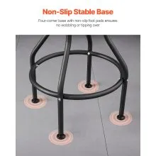 VEVOR Shop Stool Adjustable Height Garage Work Seat 300 lbs Load with Backrest