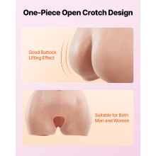 VEVOR Silicone Butts Hip Enhancer Shapewear Panty for Crossdresser Drag Queen