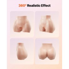 VEVOR Silicone Butts Hip Enhancer Shapewear Panty for Crossdresser Drag Queen