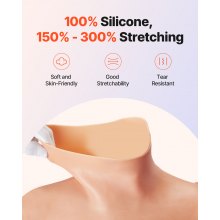 VEVOR Silicone Bodysuit D-Cup Silicone Breastplate for Crossdressers Drag Queen