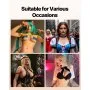 VEVOR Silicone Breastplate, C-Cup High Neckline Fake Breasts for Crossdressers, Realistic Silicone-Filled Fake Boobs Breast Forms for Transgender Cosplay Drag Queen, Ivory