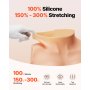 VEVOR Silicone Breastplate E-Cup High Neck Fake Breasts for Cosplay Drag Queen