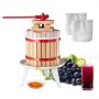 VEVOR Fruit Wine Press Manual Press for Wine Making 3.2 Gal/12L Wood Basket