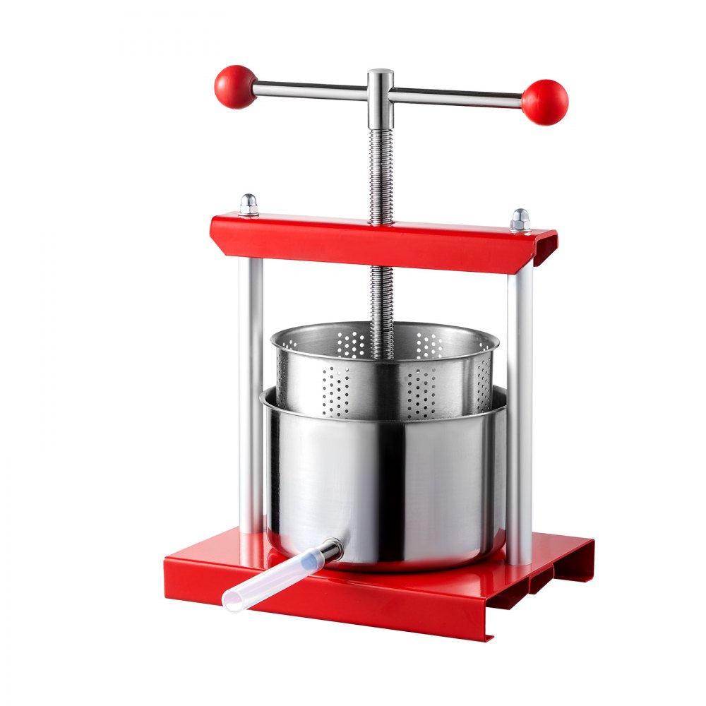 Prensa manual para vino de frutas VEVOR Prensa para elaboración de vino 0,8 gal/3 l Acero inoxidable