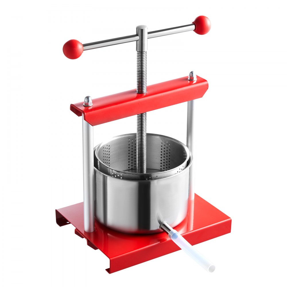 Prensa manual para vino de frutas VEVOR Prensa para elaboración de vino 0,8 gal/3 l Acero inoxidable
