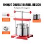 VEVOR Fruit Wine Press Manual Press for Wine Making 0.8 Gal/3L Stainless Steel