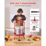 VEVOR 3.69 Gal/14L Fruit Wine Press, Stainless Steel Basket with Cross-beam and Triangular Structure, Manual Juice Maker, Cider Apple Grape Tincture Making Press with T-Handle for Kitchen Home
