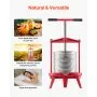 VEVOR 3.69 Gal/14L Fruit Wine Press, Stainless Steel Basket with Cross-beam and Triangular Structure, Manual Juice Maker, Cider Apple Grape Tincture Making Press with T-Handle for Kitchen Home