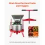 VEVOR 1.8 Gal/7L Fruit and Apple Crusher, Large Manual Grinder, Stainless Steel Fruit Scratter Pulper for Wine Cider Apple Grape Pressing, with Roller Handle for Kitchen Home, Green